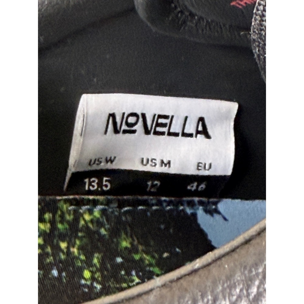 Novella No 1780 Mens Black Leather Suede Low Top Sneakers Size 12 NEW - Picture 9 of 10